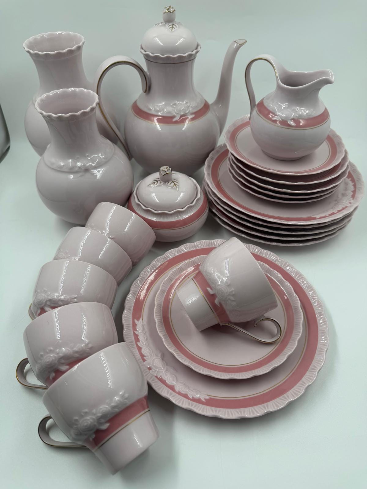 Vintage Kaffeeservice Drache Modell von Hutschenreuther für 6 Personen