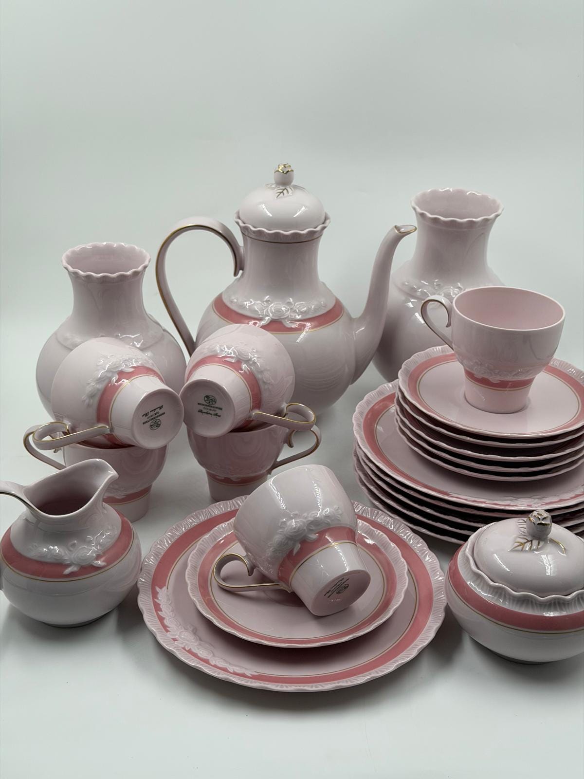 Vintage Kaffeeservice Drache Modell von Hutschenreuther für 6 Personen