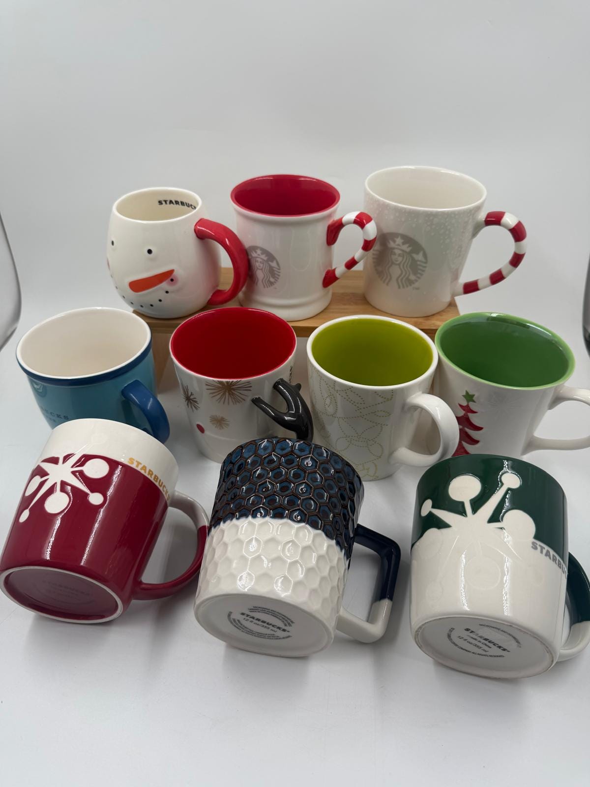 Vintage Tasse Set von 10 Starbucks verschiedene Designs