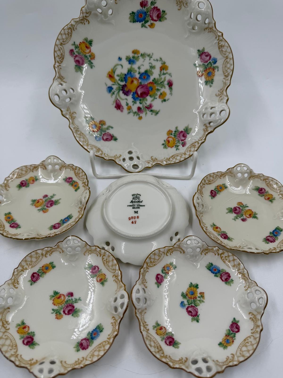 Vintage Schale Set von 6 Hellbrunn von Rosenthal