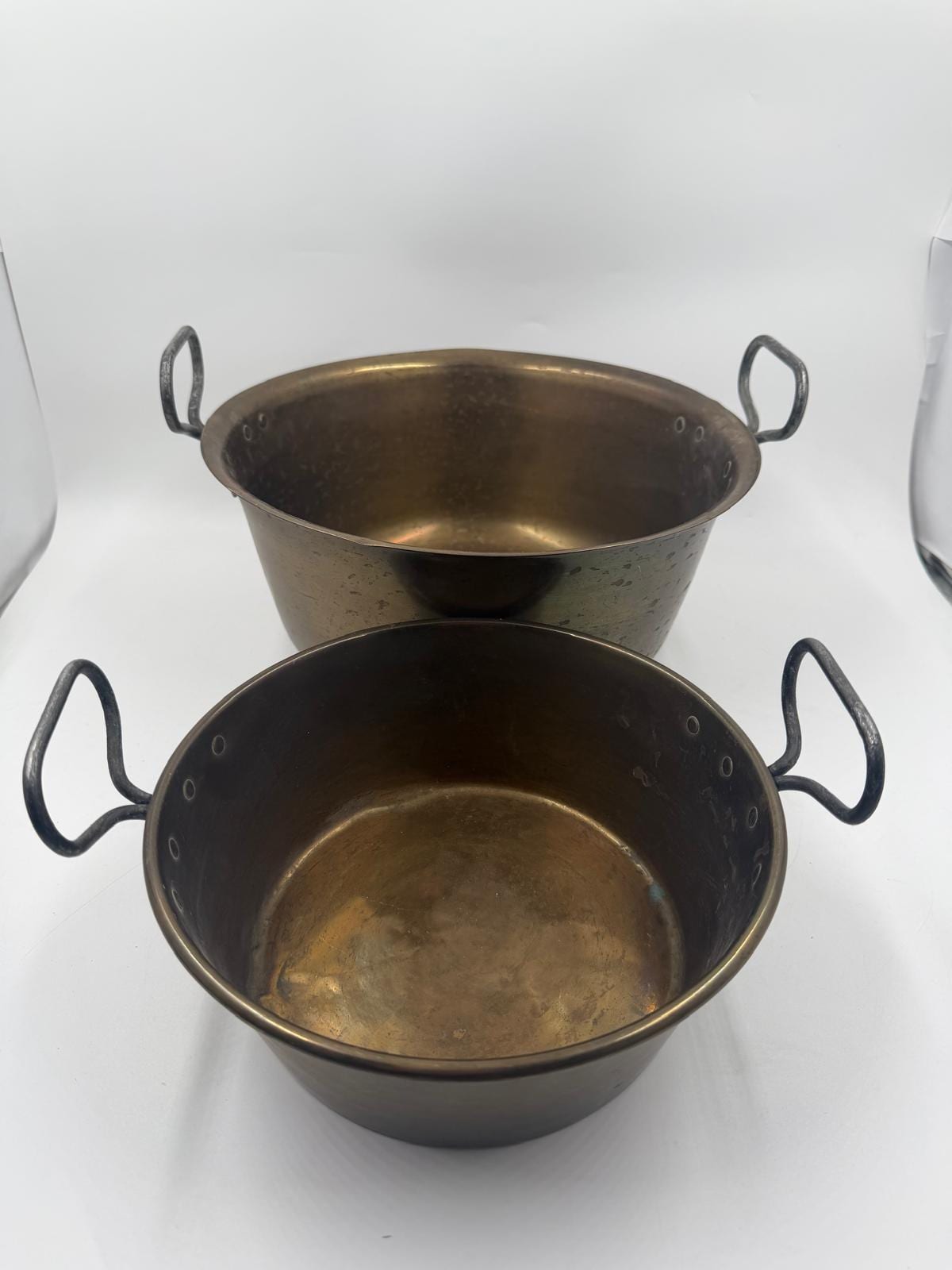 Vintage Messingschüssel Set von 2