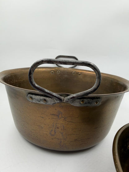 Vintage Messingschüssel Set von 2