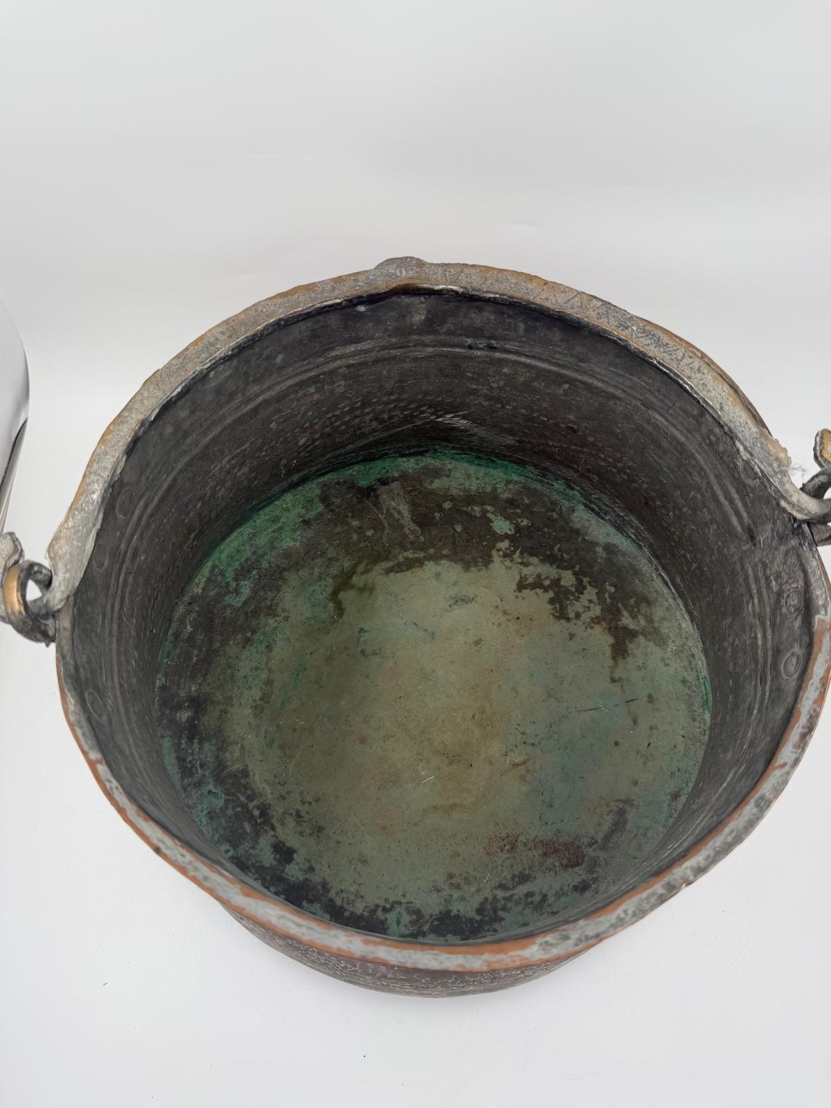 Vintage Dose Kupfer mit Kupferlöffel Set von 2 selten