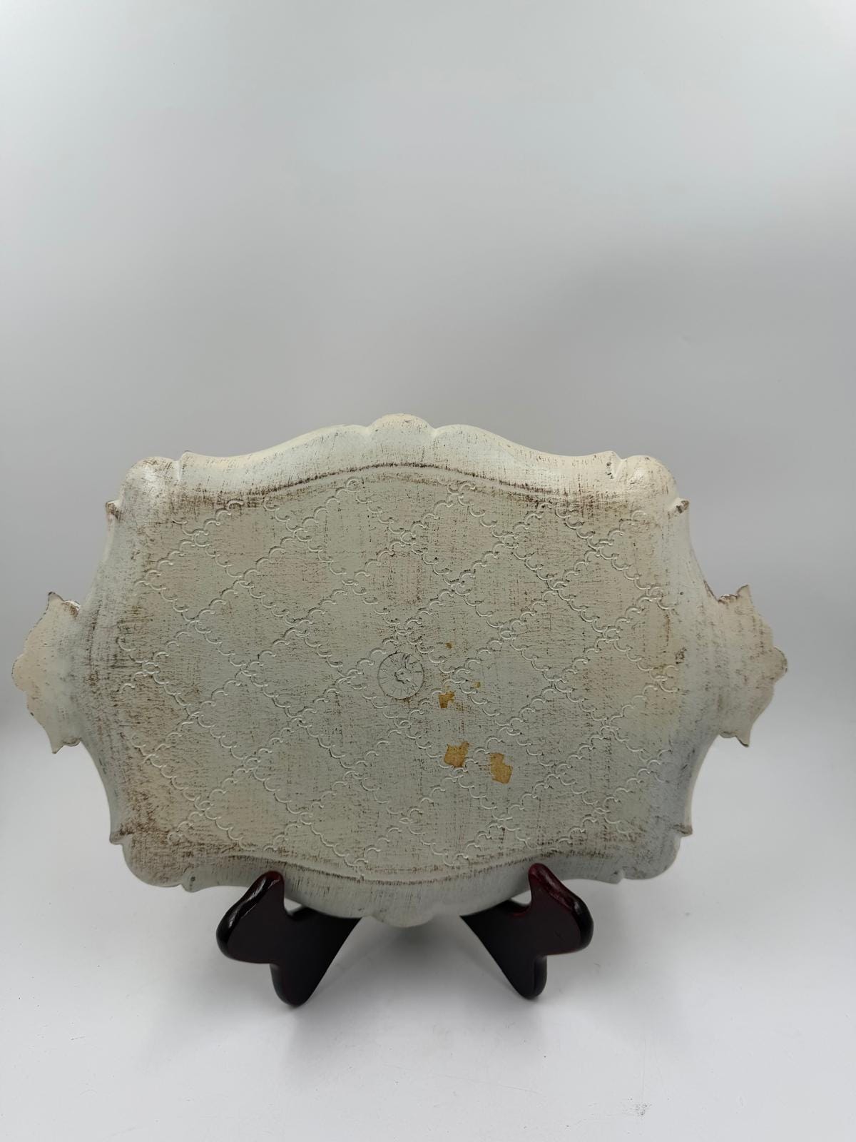 Vintage Tablett Florentiner Stil mit Mohnblumen