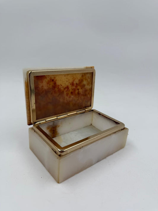 Vintage Dose Onyx und Messing