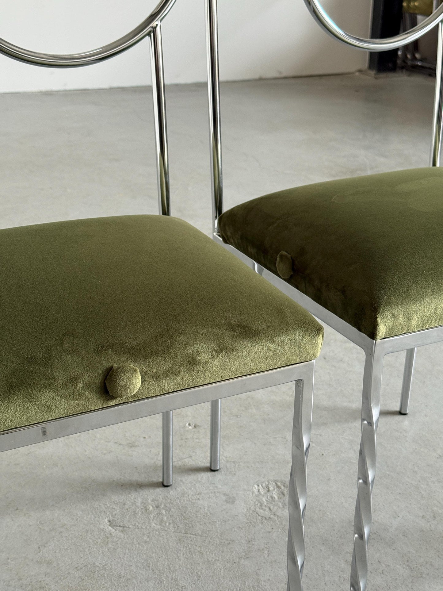 Vintage Stuhl Suspiral von Luigi Serafini für Sawaya und Moroni, Set von 2