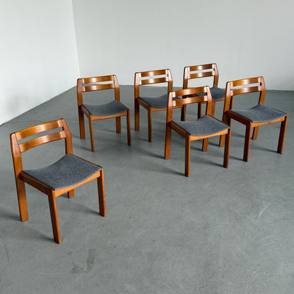 Vintage Esszimmerstuhl Set von 6 von unbekannt für Italien