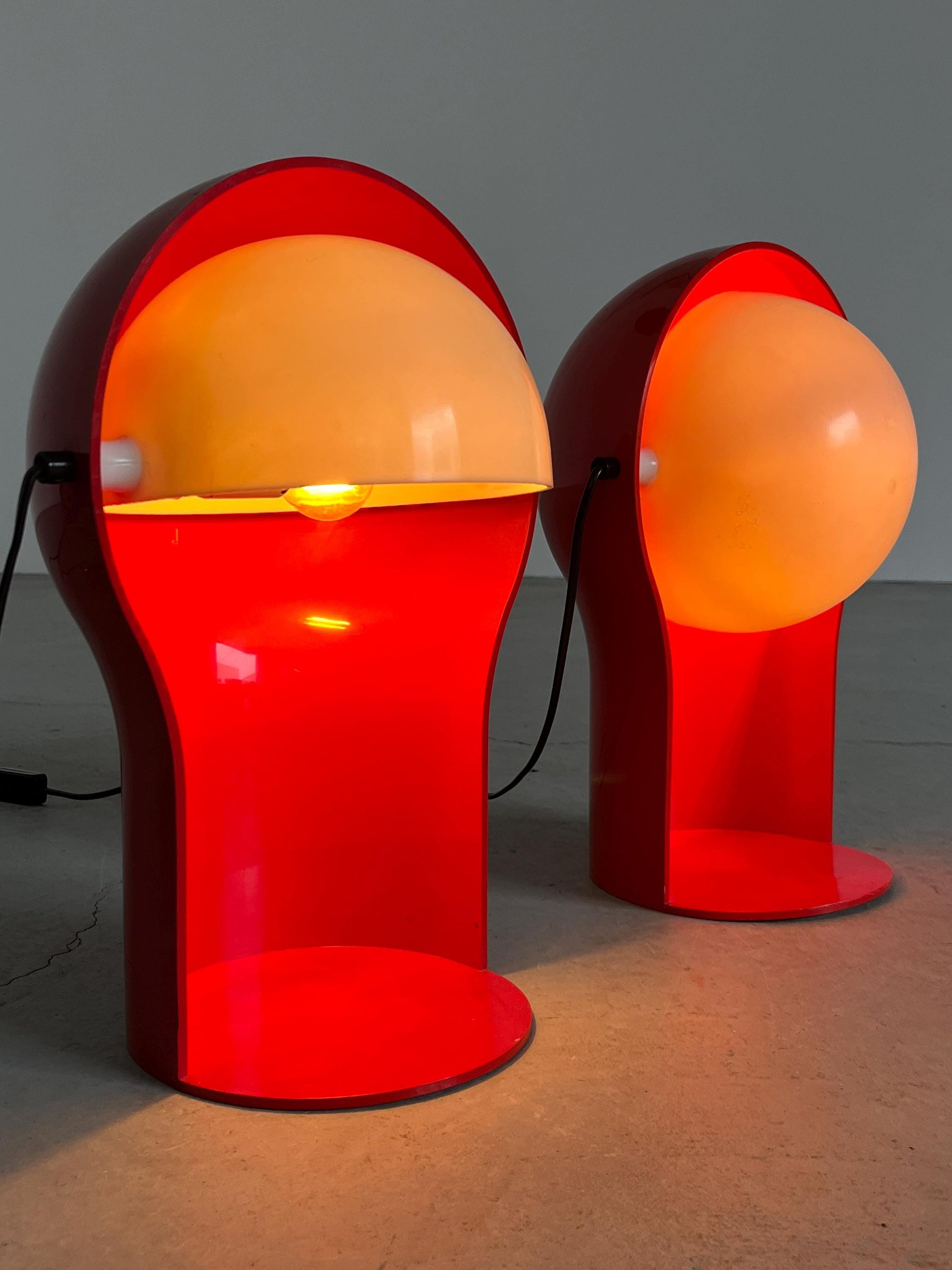 Vintage Tischlampe Telegono von Vico Magistretti für Artemide, Set von 2