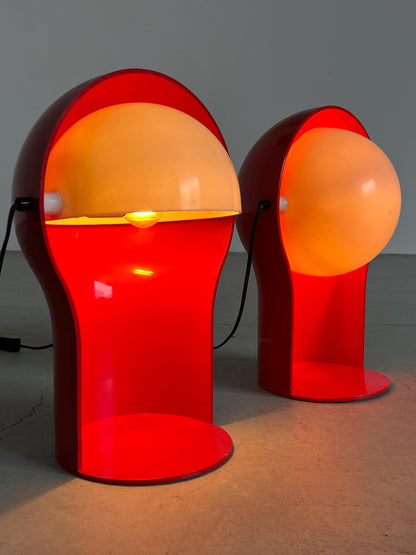 Vintage Tischlampe Telegono von Vico Magistretti für Artemide, Set von 2