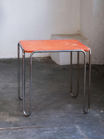 Vintage Tisch B 10 von Marcel Breuer für Mora orange