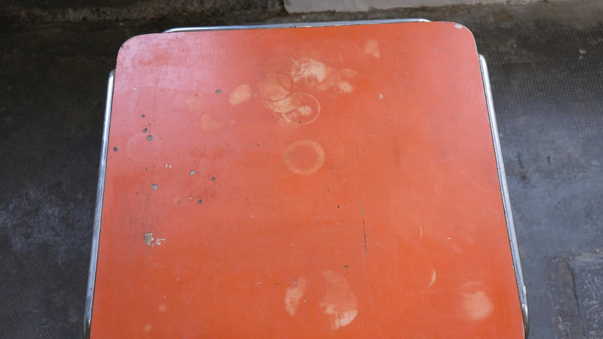 Vintage Tisch B 10 von Marcel Breuer für Mora orange
