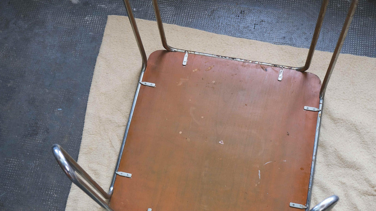 Vintage Tisch B 10 von Marcel Breuer für Mora orange