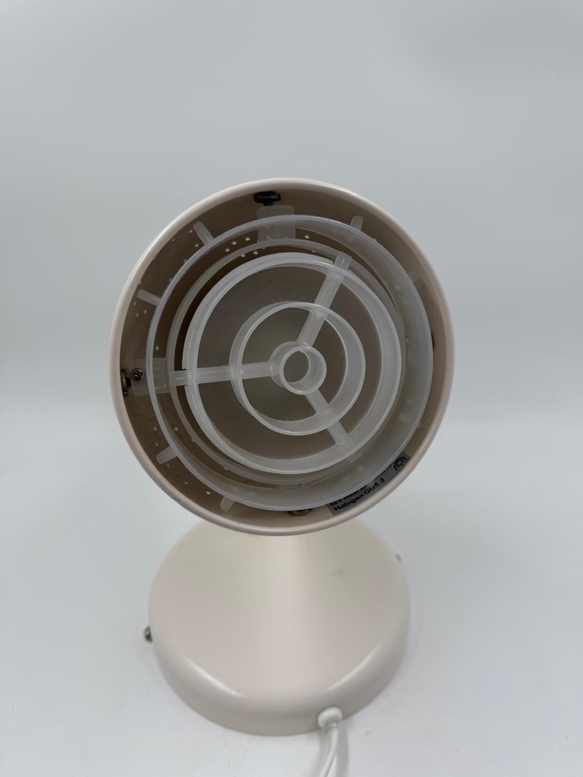 Vintage Tischlampe SNÖIG von IKEA weiß verstellbarer Lampenkopf