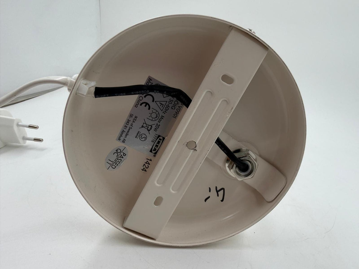 Vintage Tischlampe SNÖIG von IKEA weiß verstellbarer Lampenkopf
