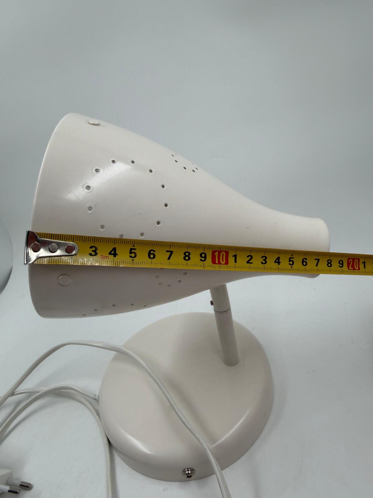 Vintage Tischlampe SNÖIG von IKEA weiß verstellbarer Lampenkopf