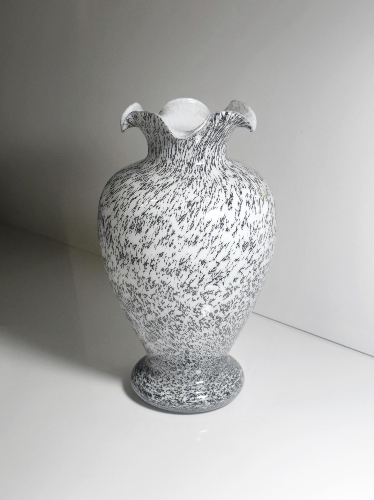 Vintage Vase Murano Glas Tortoise Italien 1980er