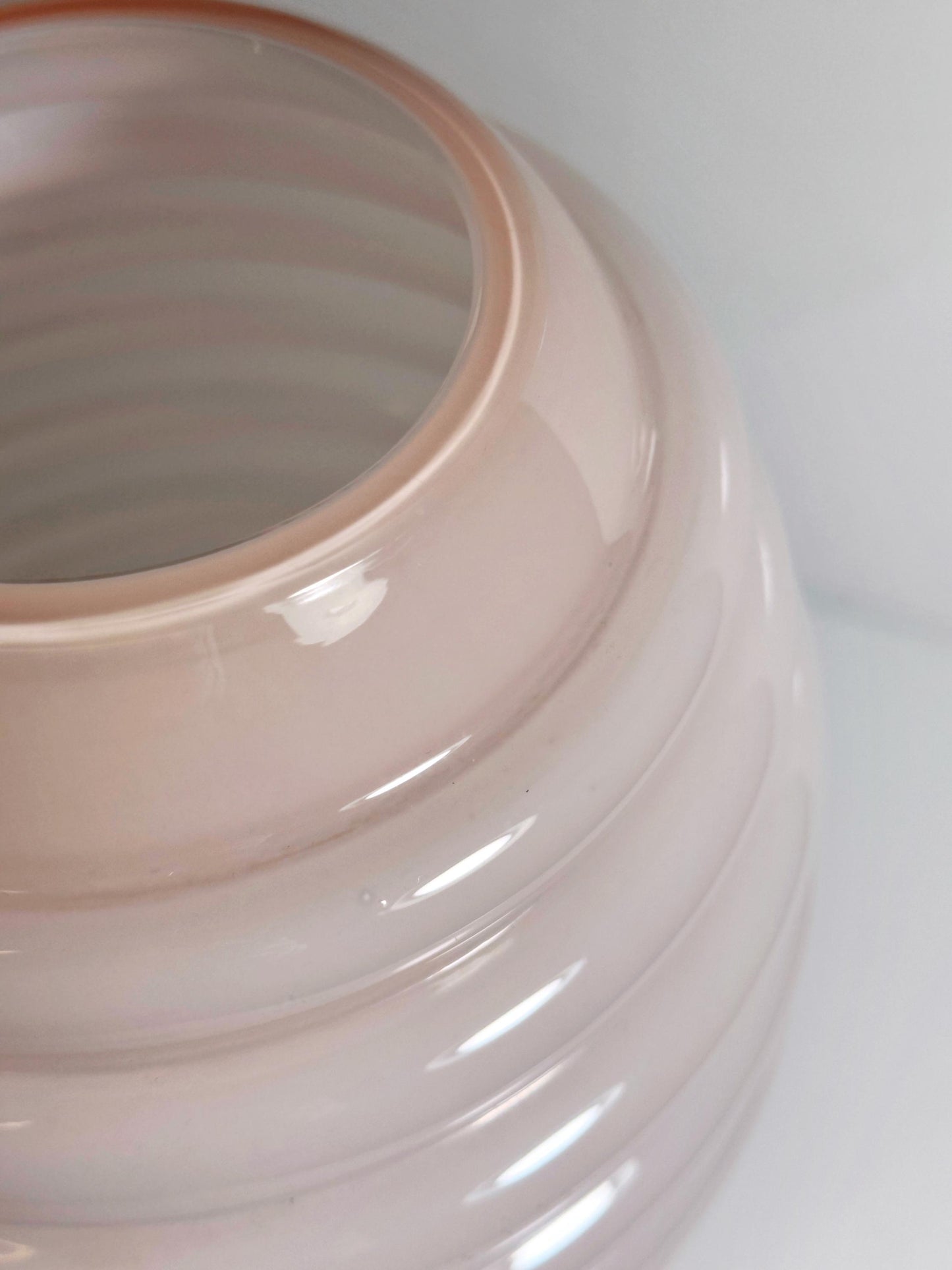 Vintage Vase Deco von Vetrarti Murano für Venini Rosa Milchglas