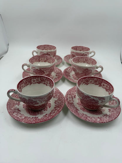 Vintage Kaffeeservice Wedgewood von Wedgwood Set für 6 Tee Englisch Mehrfarbig