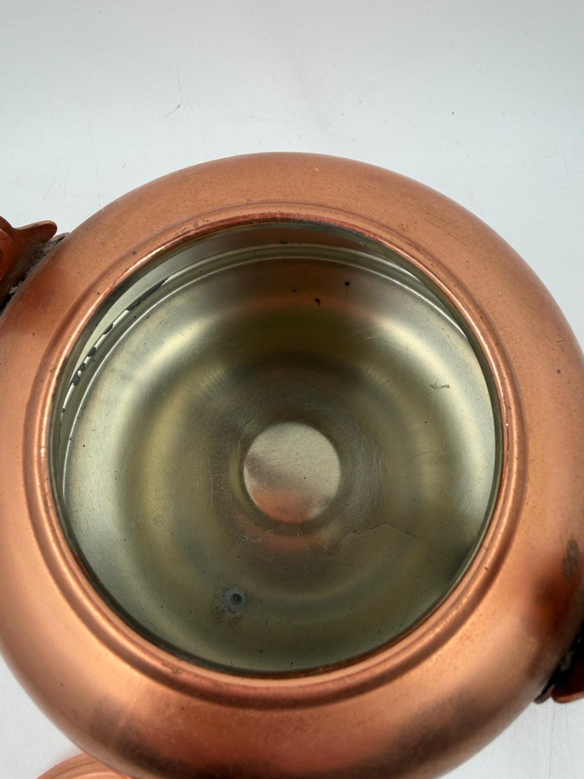 Vintage Kupfertopf von unbekannt für unbekannt, Einzelstück, schöne Patina, Deko oder Sammlerobjekt