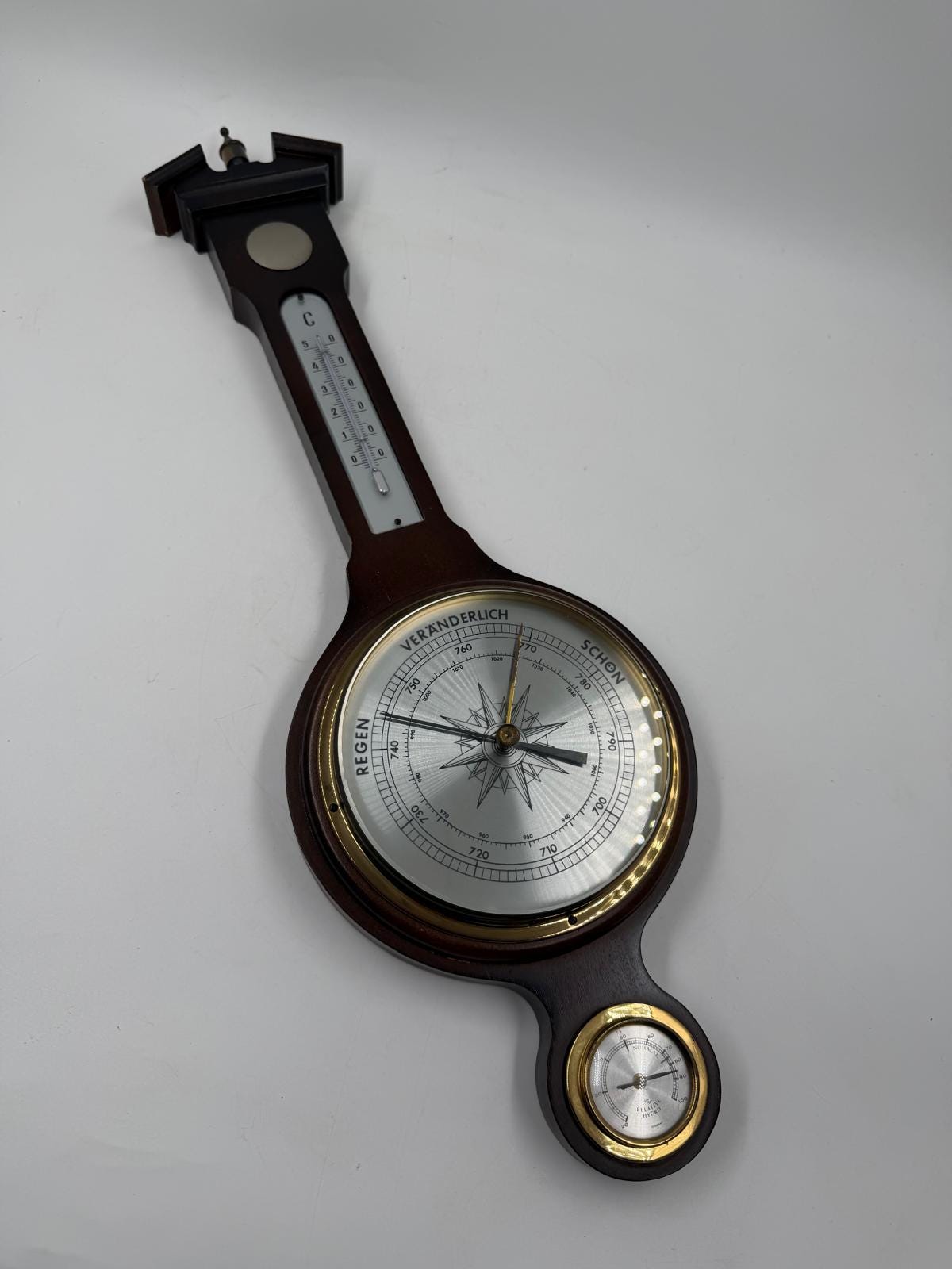 Vintage Wand Wetterstation Barometer von KlassikDekorative
