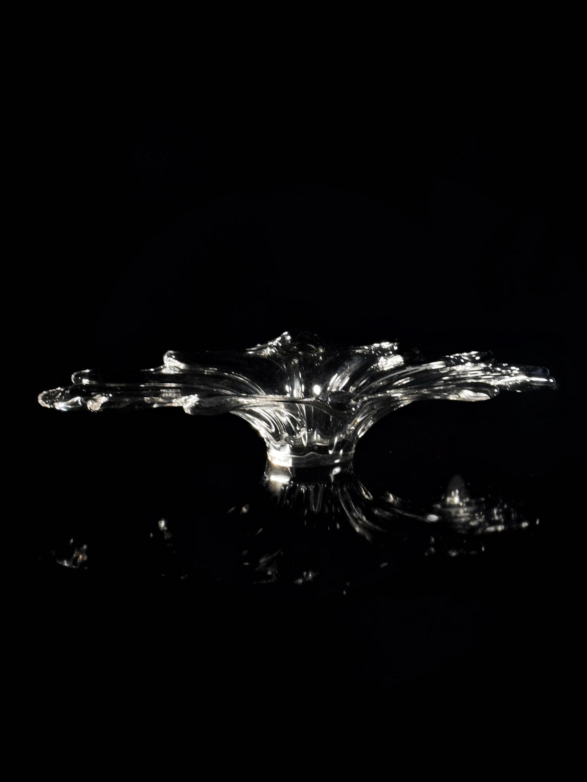 Vintage Schale Murano Kristallglas von Italien