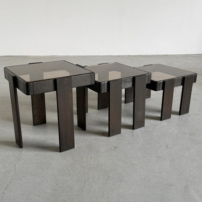 Vintage Satztisch Set von 3 von Gianfranco Frattini für Meblo