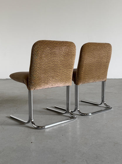 Vintage Armlehnsessel Set von 2 im Stil von Pierre Paulin mit abstraktem Muster