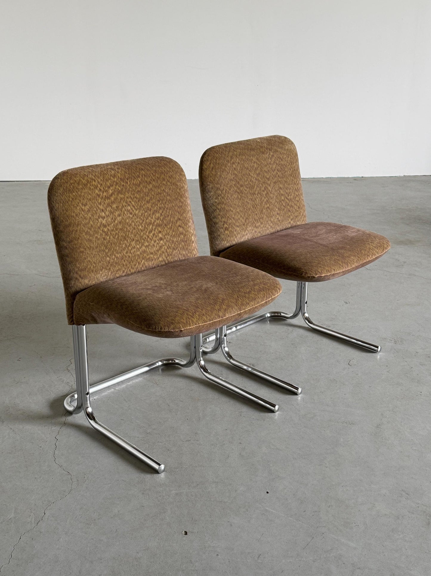 Vintage Armlehnsessel Set von 2 im Stil von Pierre Paulin mit abstraktem Muster