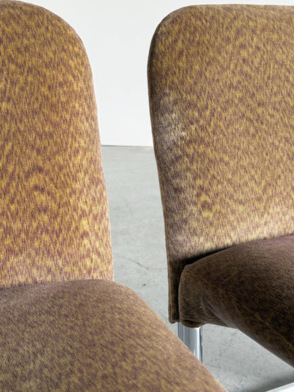 Vintage Armlehnsessel Set von 2 im Stil von Pierre Paulin mit abstraktem Muster