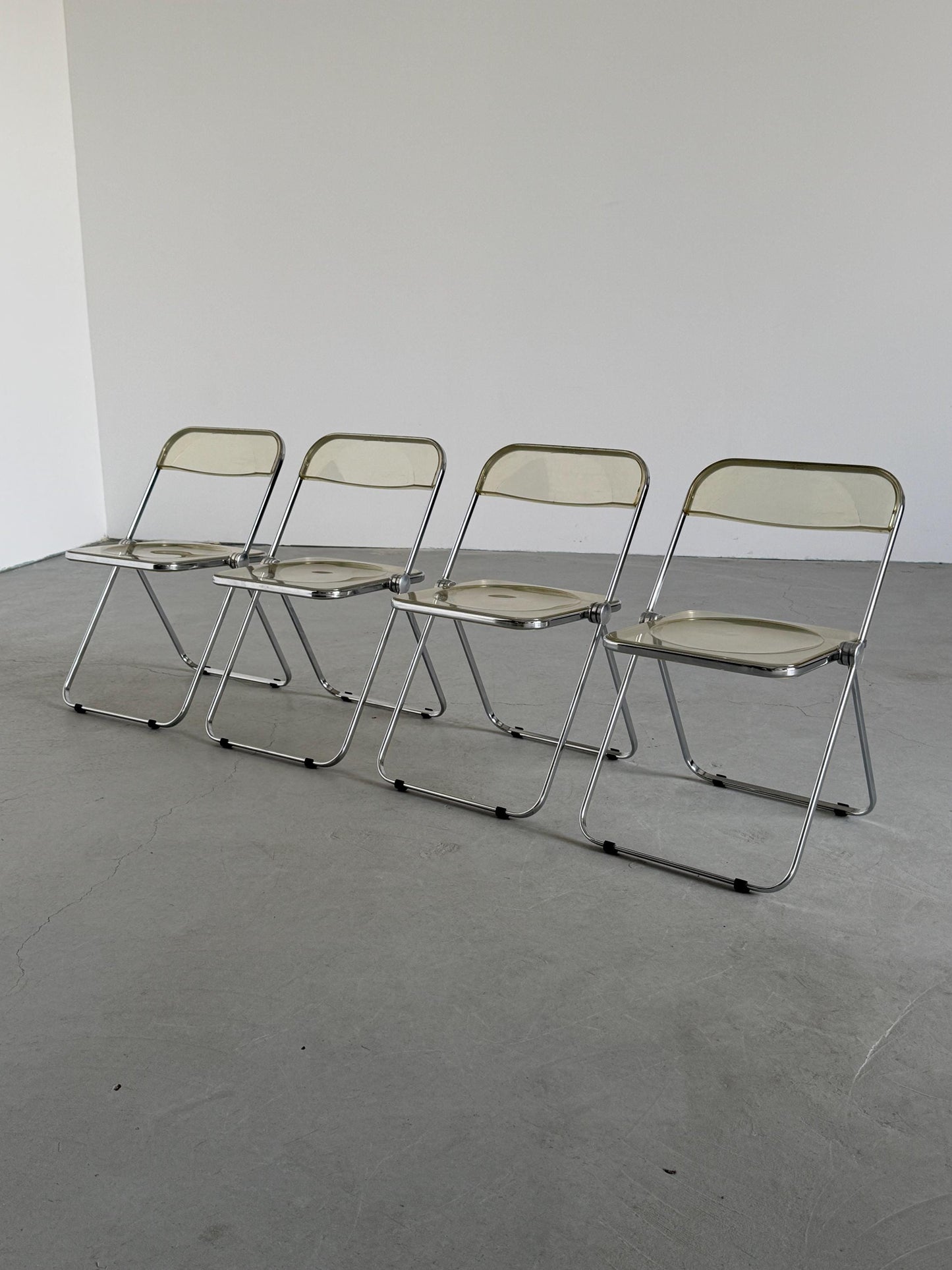 Vintage Klappstuhl Plia von Giancarlo Piretti für Anonima Castelli Set von 4