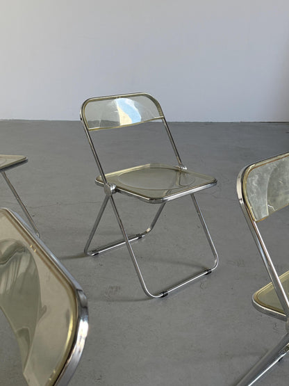 Vintage Klappstuhl Plia von Giancarlo Piretti für Anonima Castelli Set von 4