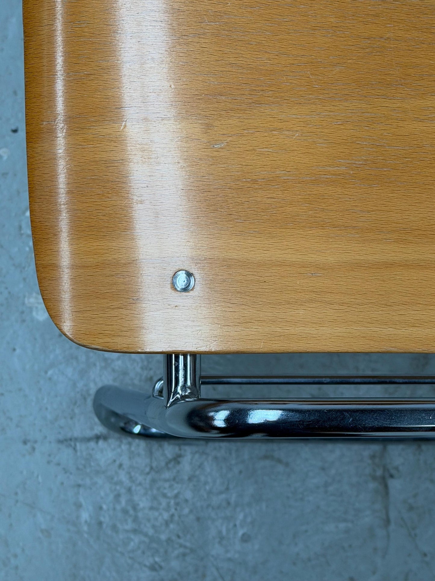 Vintage Stapelstuhl aus Bugholz und Chrom von West Germany