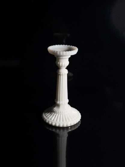 Vintage Kerzenhalter Vallérysthal Modell 3343 von Portieux 21cm Opalglas