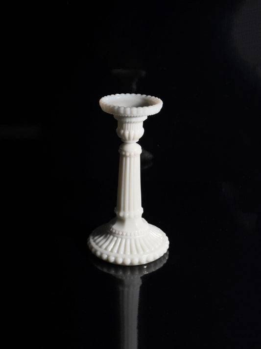 Vintage Kerzenhalter Vallérysthal Modell 3343 von Portieux 21cm Opalglas