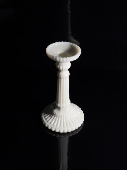 Vintage Kerzenhalter Vallérysthal Modell 3343 von Portieux 21cm Opalglas