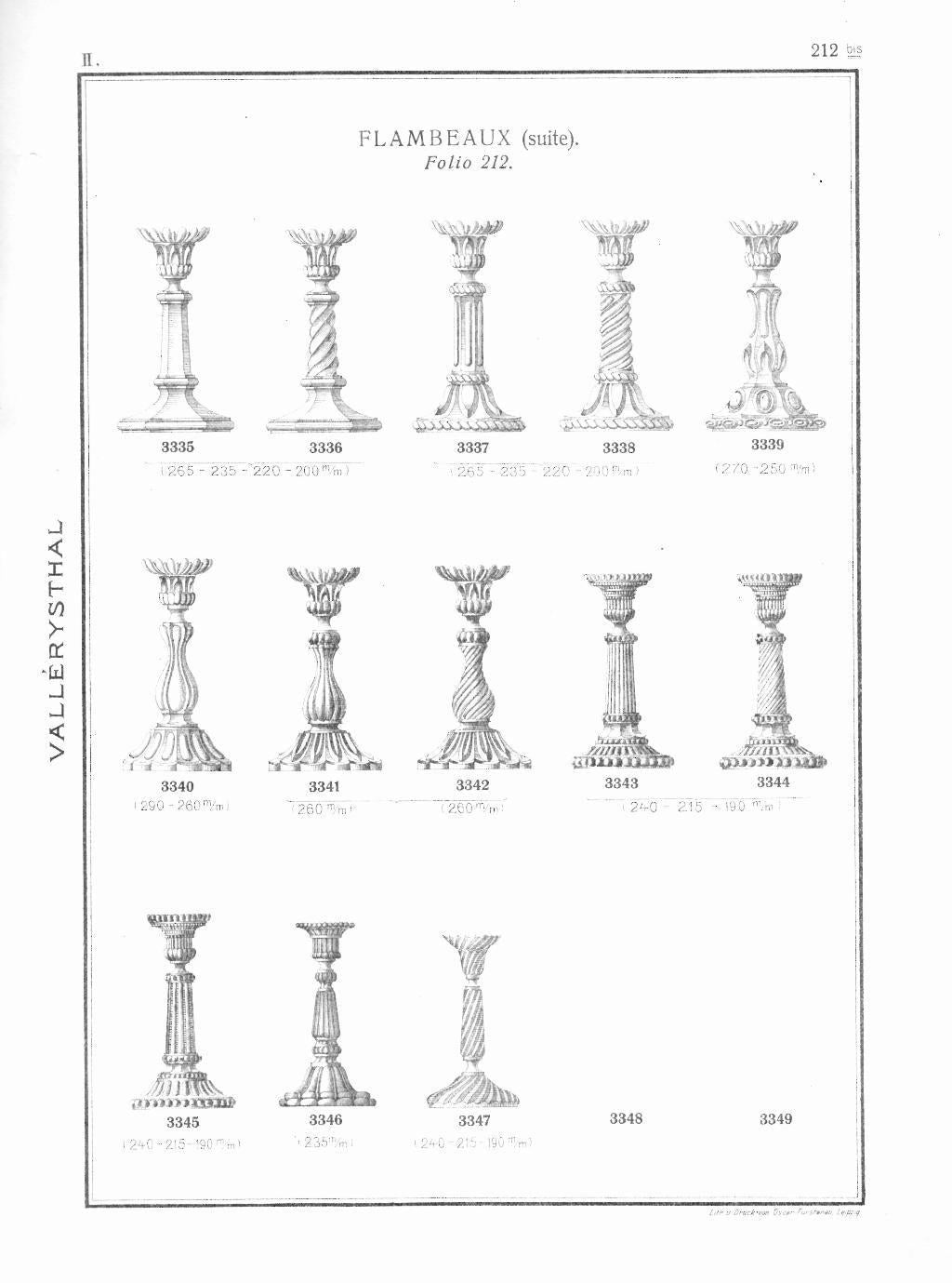 Vintage Kerzenhalter Vallérysthal Modell 3343 von Portieux 21cm Opalglas