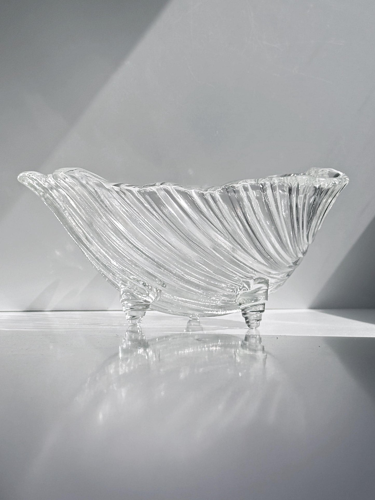 Vintage Schale Muschel Glas