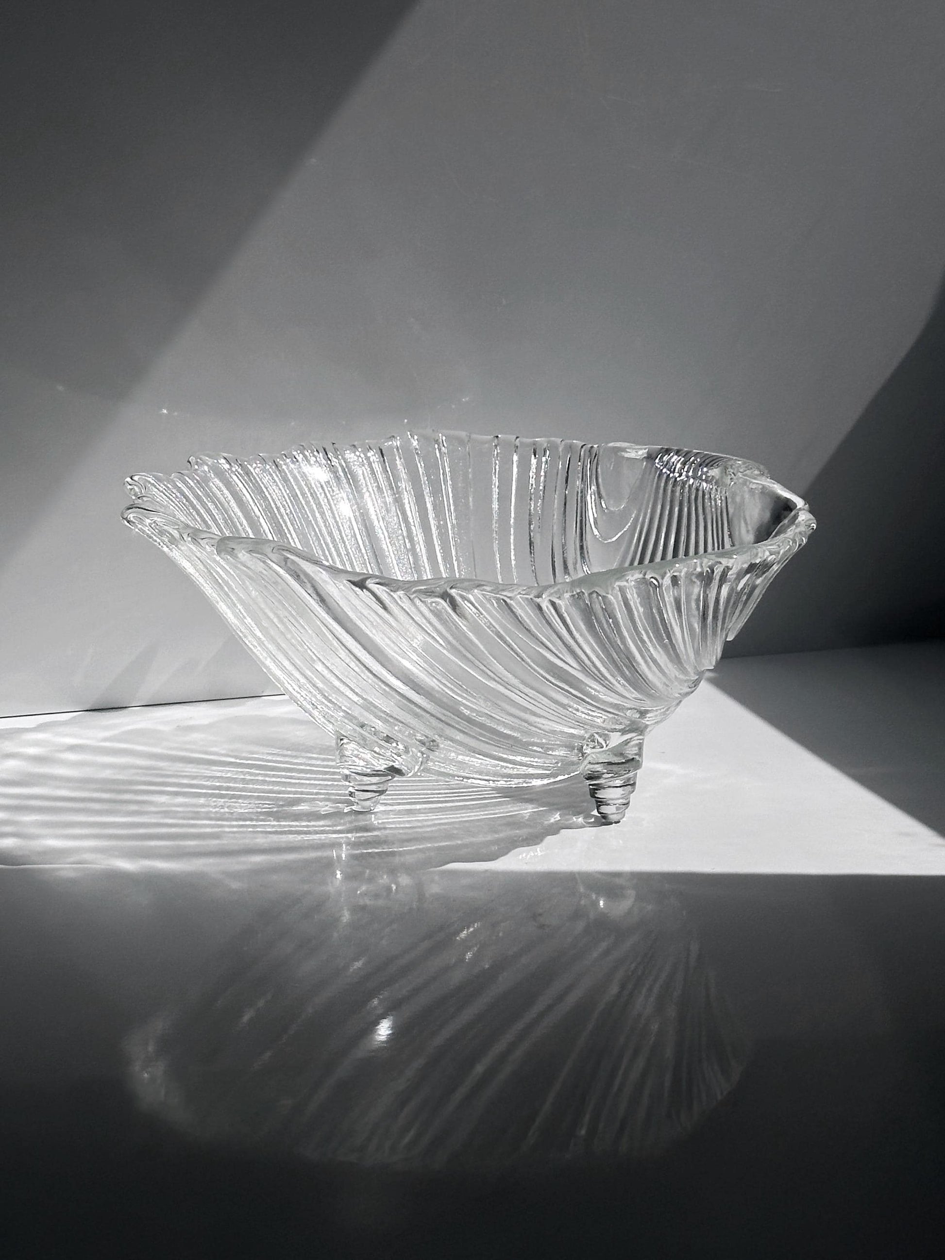 Vintage Schale Muschel Glas