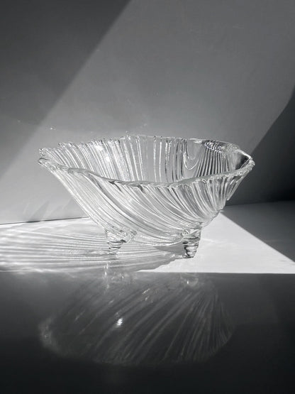 Vintage Schale Muschel Glas