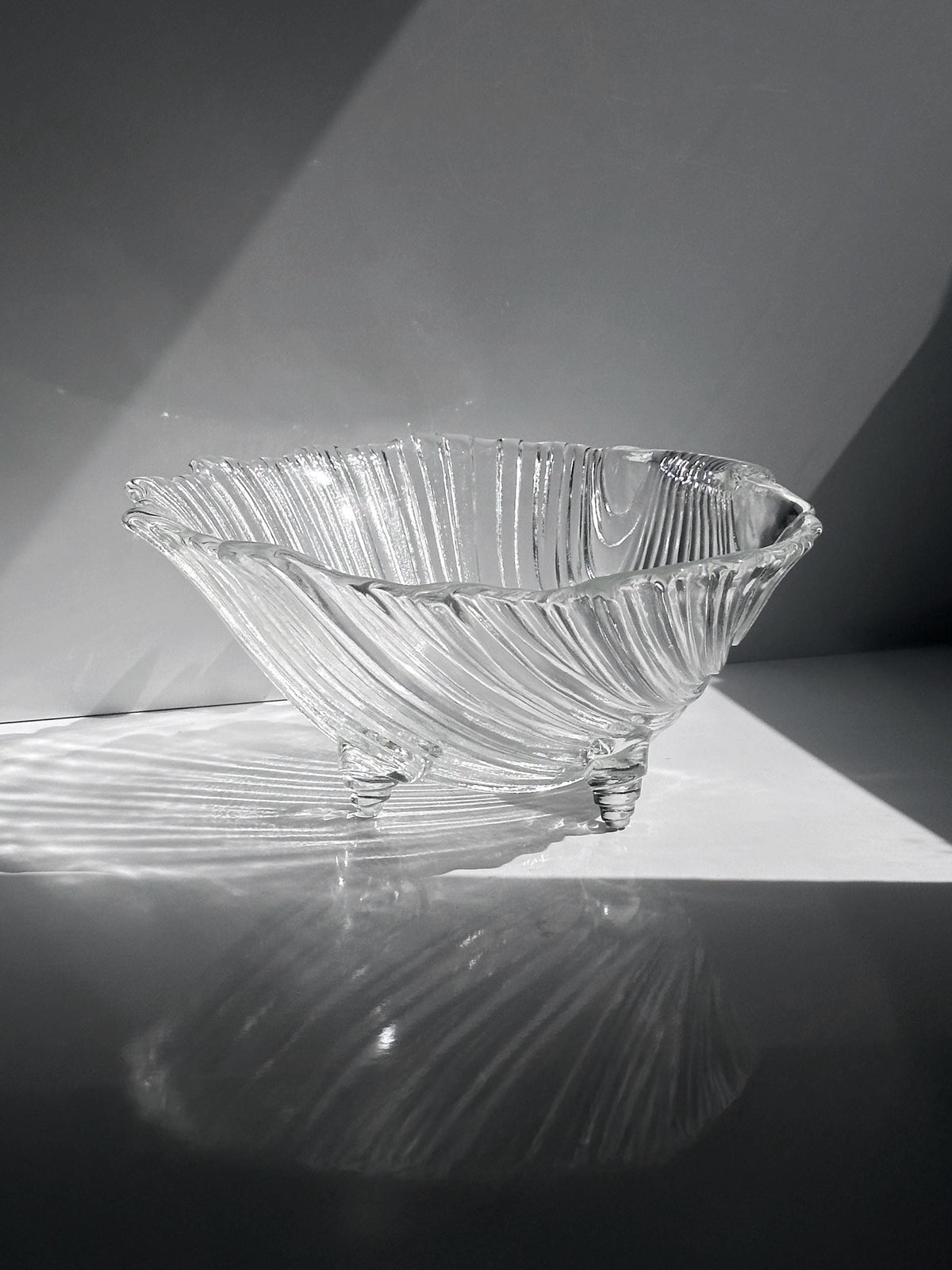 Vintage Schale Muschel Glas