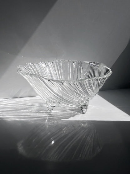 Vintage Schale Muschel Glas