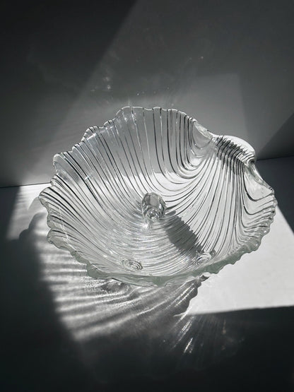 Vintage Schale Muschel Glas