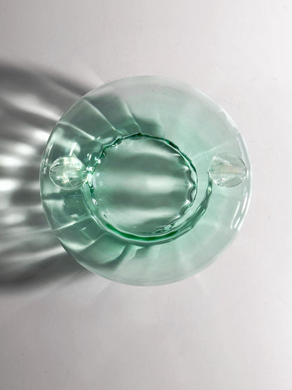 Vintage Aschenbecher Murano Glas türkis-grün 50er