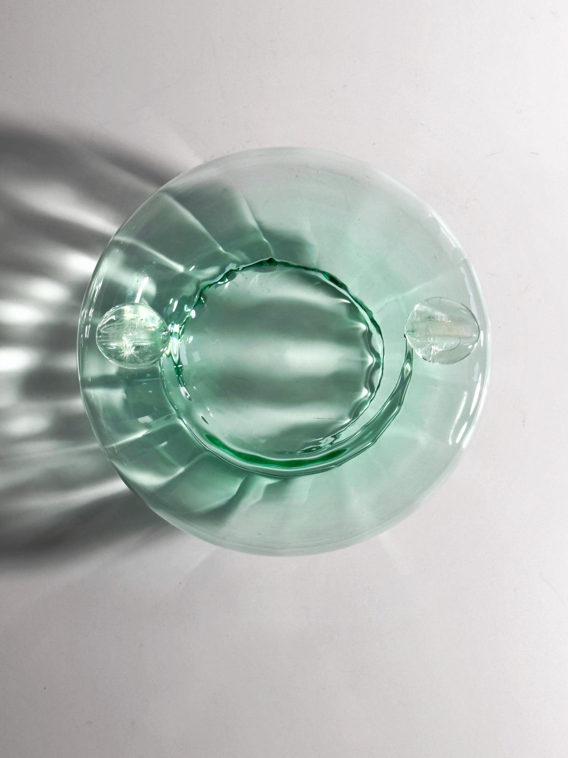 Vintage Aschenbecher Murano Glas türkis-grün 50er