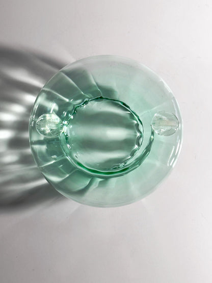 Vintage Aschenbecher Murano Glas türkis-grün 50er