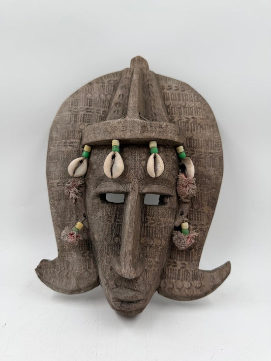 Vintage Maske Bambara-Marka Mali kleiner Bruch links natürliche Patina