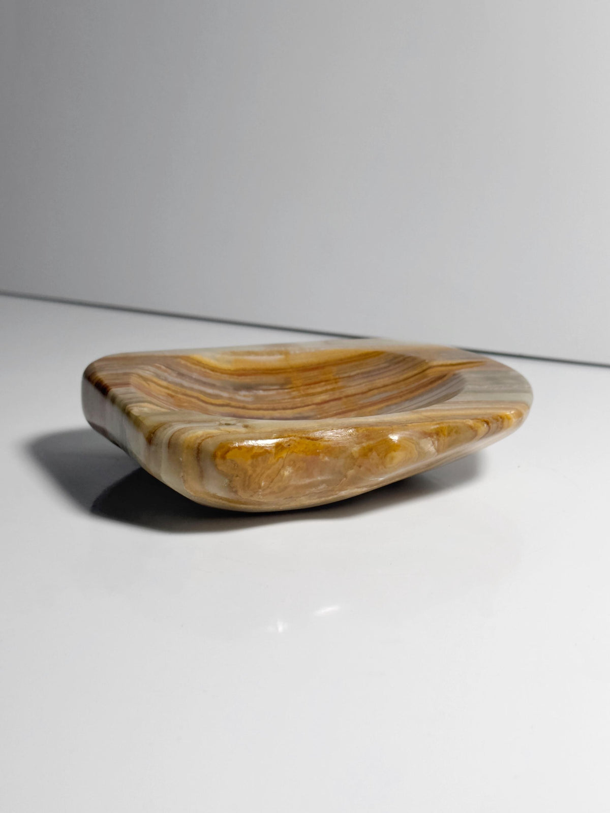 Vintage Aschenbecher Onyx von Italien Mintgrün
