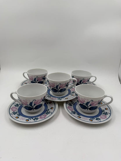 Vintage Kaffeeservice von Seltmann Weiden Blumenmuster für 6 Personen