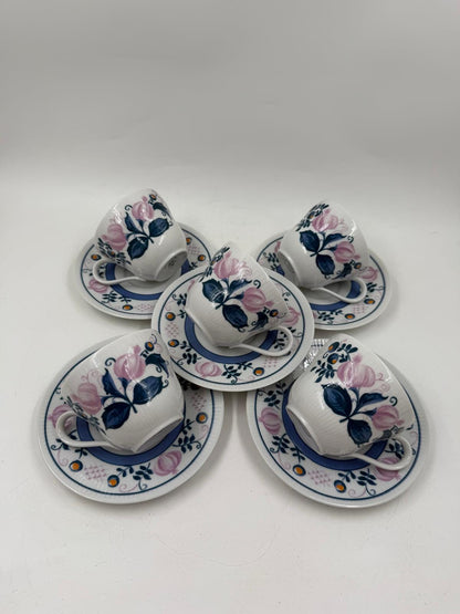 Vintage Kaffeeservice von Seltmann Weiden Blumenmuster für 6 Personen