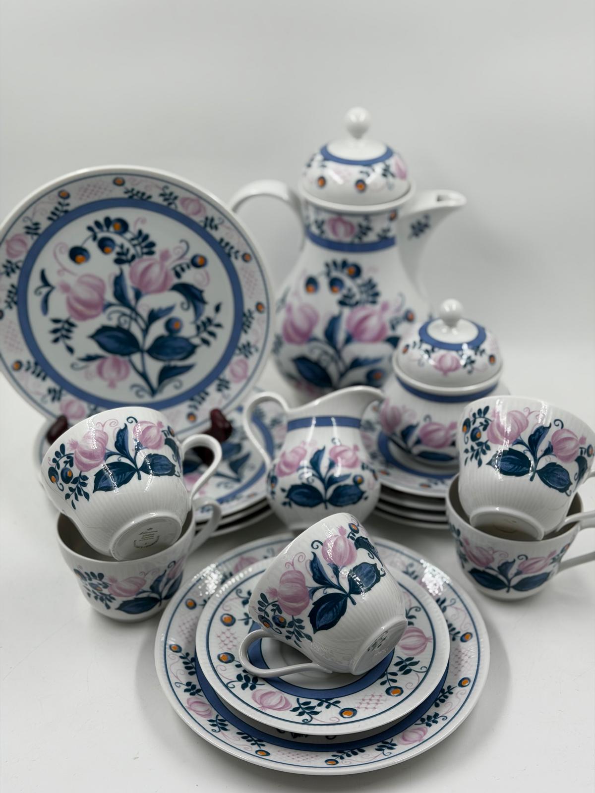 Vintage Kaffeeservice von Seltmann Weiden Blumenmuster für 6 Personen